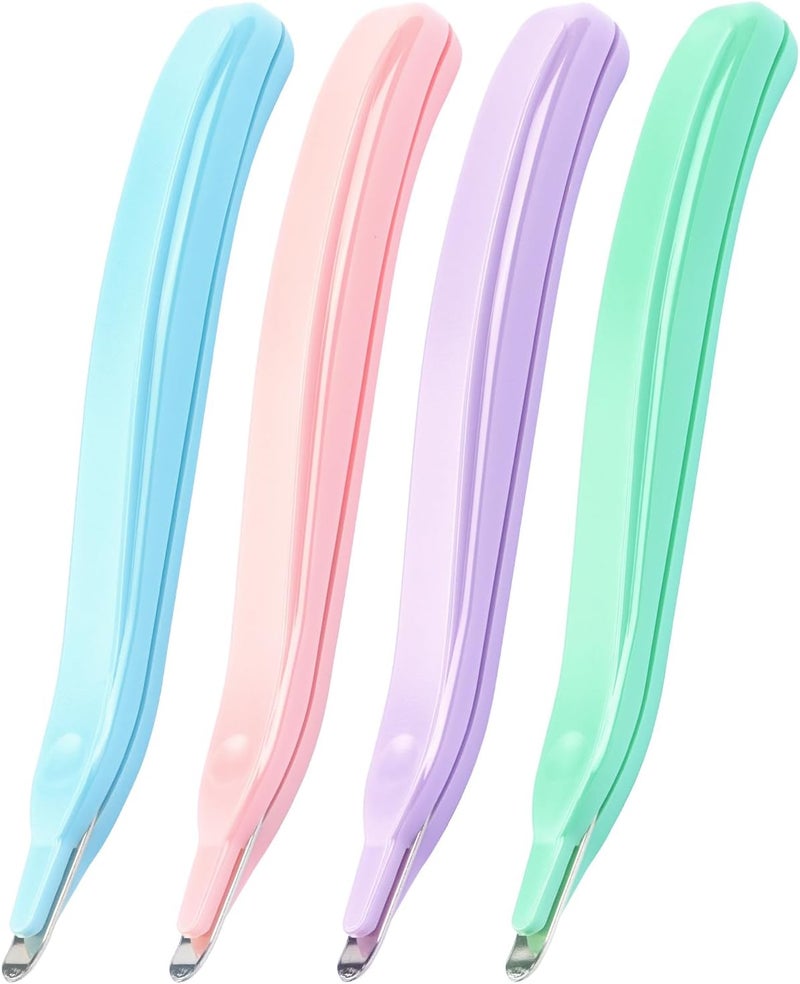 ZZTX Professional Magnetic Staple Remover Puller Staples Remover Staple Removal Tool for School Office Home 4 Pack (Blue, Pink, Purple, Green) - Image 1